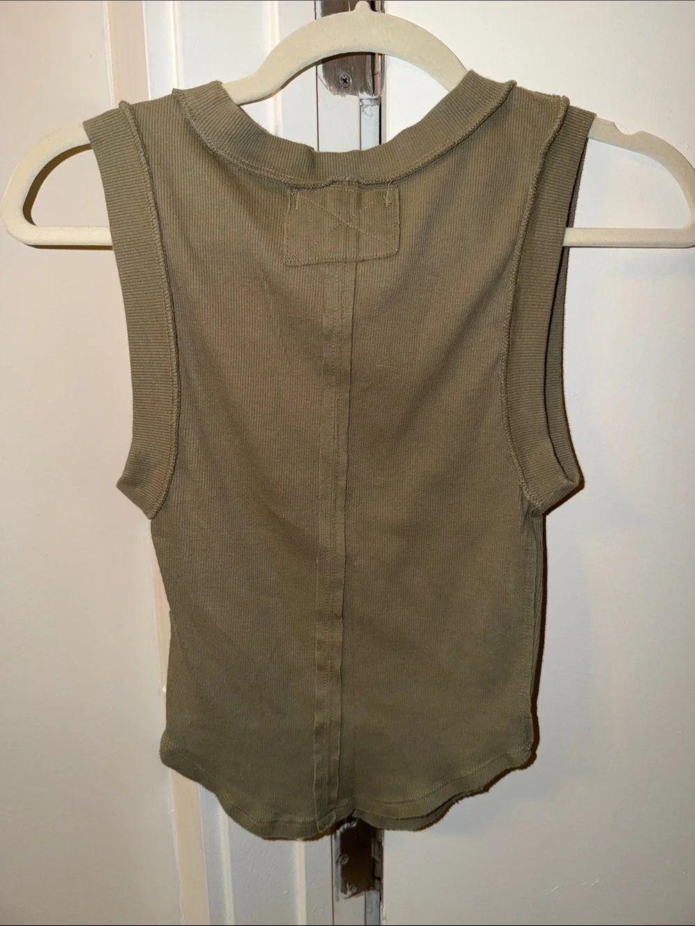 Free People Olive Ribbed Tank
